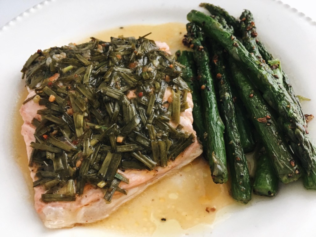 Salmón con espárragos
